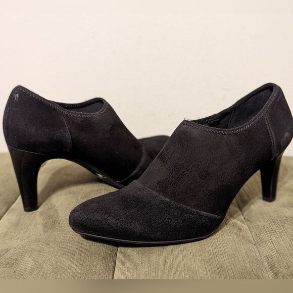 Ecco Alicante Black Suede Pumps Booties Heels Size EU 40 US 9/9.5 - Picture 12 of 12